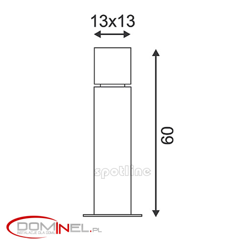 SPOTLINE SQUARE POLE 60